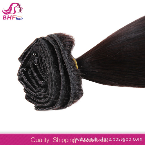 2016 wholesale price wet and wavy clip in hair extensions